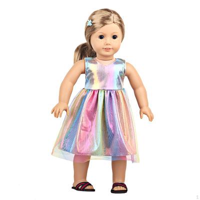 18inch Doll Dress Girl Clothes Fashion Pretend Play Sturdy Outifits Clothing for 43 Cm