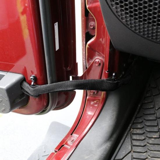 Heavy Duty Limiting Door Oxford Strap Black for 2007- Wrangler Jeep JK JL JT