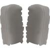 AUTOKAY 2pcs Leather Front Door Panels Armrest Cover Fits for Honda Pilot 2009-2015 - Gray