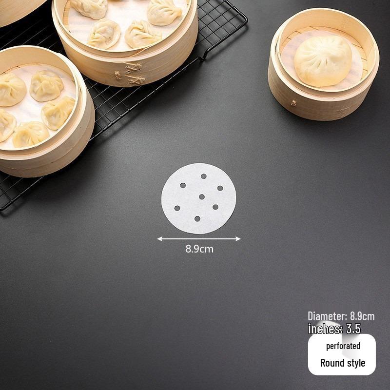 Disposable Non-Stick Steamer Mat for Mantou Baozi - Heat-Resistant Silicone Oil Baking Paper