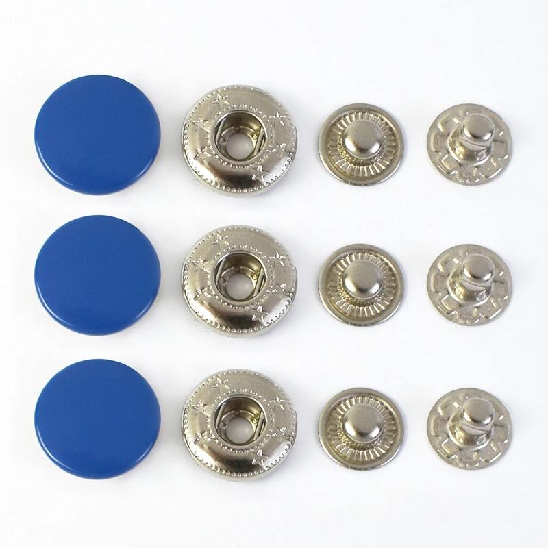 Meetee 100Sets 10-17mm Metal Button 14 Colors Press Studs for Leather Clothes Bags Decor Snap Fasteners Kit Sewing Accessories