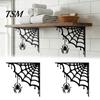 Vivid Garden Hanging Ornament 2Pcs Spider Web Corner Metal Wall Art, Signs Outdoor Decor, Gothic Housewarming Gift Minimalist Aesthetic Sculpture for