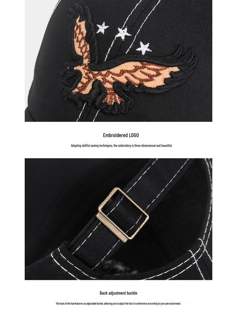 Men's Patchwork Eagle Embroidery Baseball Cap - Spring/Autumn Sunshade Duckbill