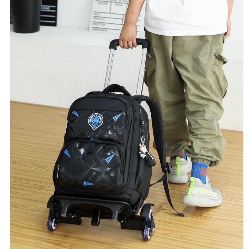 School Trolley Bag Roller Student Backpack 6 Wheels (31*20*46cm)ZRY8002