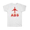 Gift T-Shirt : Egypt Abu Simbel Airport ABS Airline Travel Crew Code Pilot