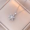 1pc New Cool and Elegant Style Full-diamond Rotating Snowflake Niche Design necklace-Sweet and Elegant, Fresh and Delicate, Rotating Snowflake Design