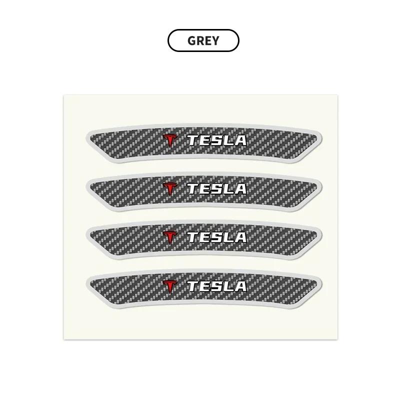 

Car Sticker Tesla 4pcs Car Logo 3D Trim Badge Wheel Brow Decal Car Wheel Hub Sticker For Tesla Model 3 X S Y P100D SpaceX Auto A