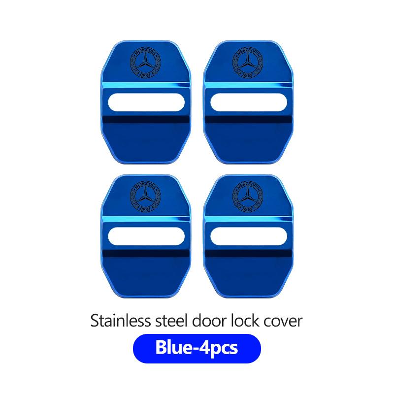 AAVU1 For Benz 4PCS Fashion Stainless Steel Car Covers Door Lock Protecting Cover AMG CLA CLS C180 C200 W204 W205 Exclusive A C E R V