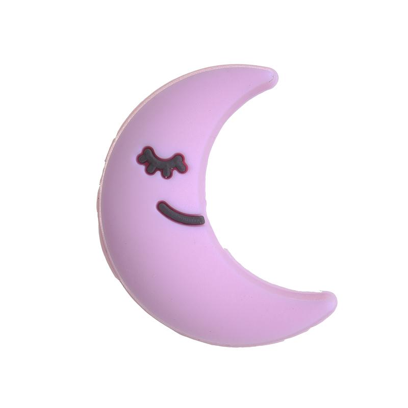 10 Stück Fünfzackiger Stern Herz Mond Silikonperlen Lebensmittelqualität Beißring DIY Schnullerkette Zubehör Baby Zahnen Spielzeug BPA Frei