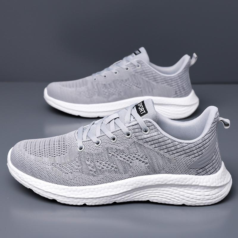 Men'S Casual Sports Shoes, Lightweight Shock-Absorbing Running Shoes, Breathable Mesh Fashion Shoes, Unisex Outdoor Hiking Shoes