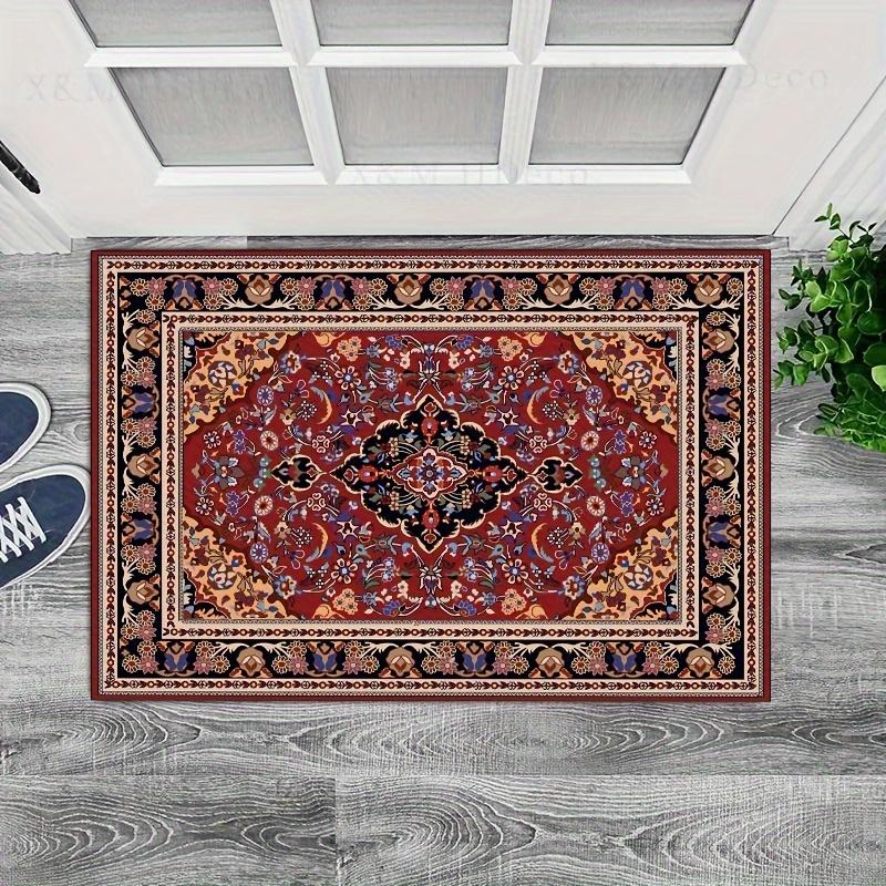 1pc Bohemian Persian Welcome Mat Dirt Resistant Indoor Outdoor Entrance Rug for Living Room Bathroom Kitchen Absorbent Bath Mat