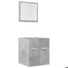 VidaXL 2-piece Bathroom Furniture Set Concrete Grey, Bathroom Cabinet, Bath Cabinet, Vanity Unit of 856368