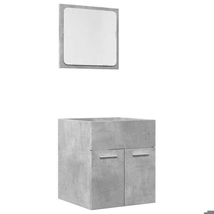 VidaXL Ensemble de meubles de salle de bain 2 pcs gris béton, armoire de salle de bain, armoire de bain, meuble-lavabo de 856368