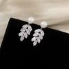 Light Luxury Super Sparkling Crystal Tassel Wheat Earrings for Women Hong Kong Style Fashionable