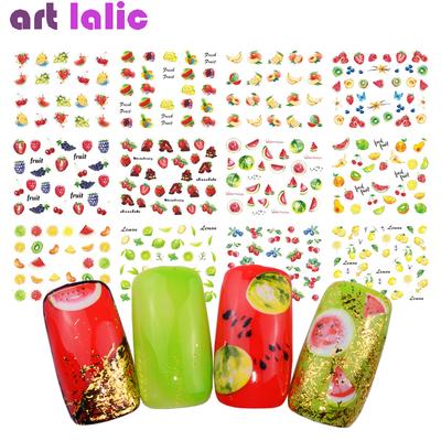 18 Sheet Summer Harajuku Element Fruit Retro Water Transfer Nail Art Sticker