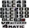 Brilliant Shiny Glossy Black Trunk Letters Emblems for Mercedes Benz X253 X254 GLC43 GLC53 GLC63 AMG GLC300 GLC350 V8 BITURBO IT0