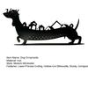 Christmas Tabletop Display Dachshund Advent Calendar, Metal Countdown Decor, 1-24 Desktop Ornament Days Holiday Dog Ornament, Xmas Gift for