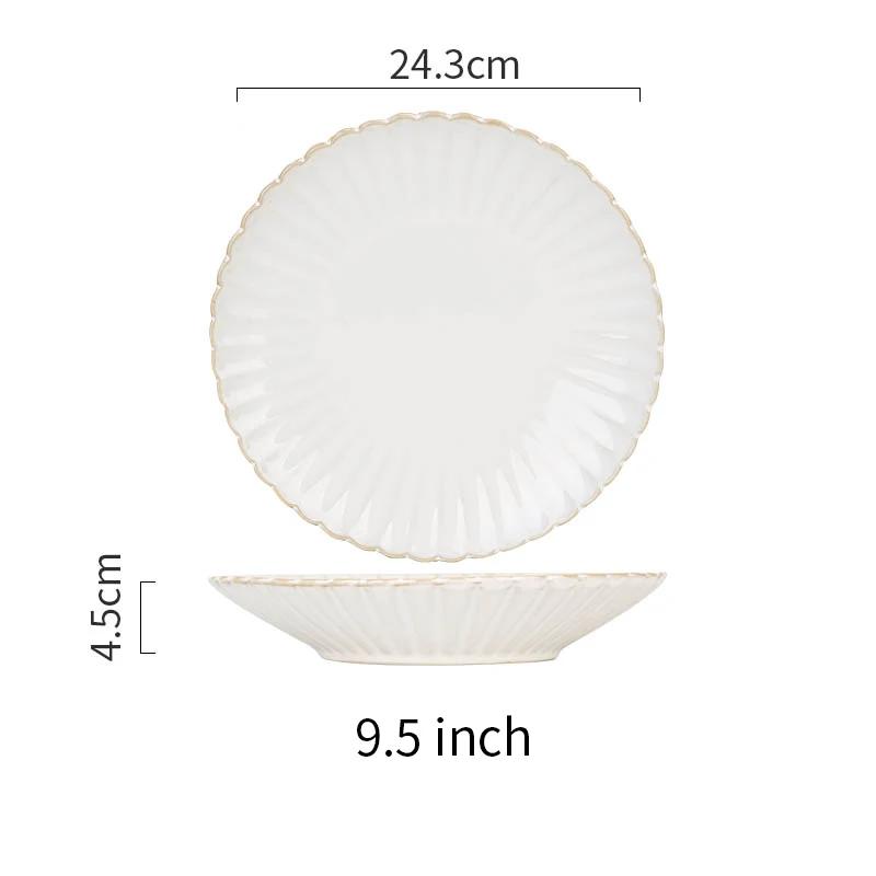 White Ceramic Plate Set Home Dinner Plate Bowl Steak Salad Tableware Creative Nordic Breakfast Dishes Plates Sets Coffee Mug Cup