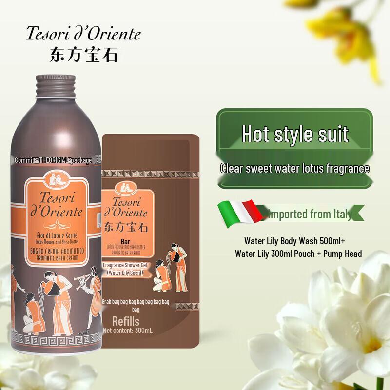 Tesori d Oriente Water Lily Scented Shower Gel Set