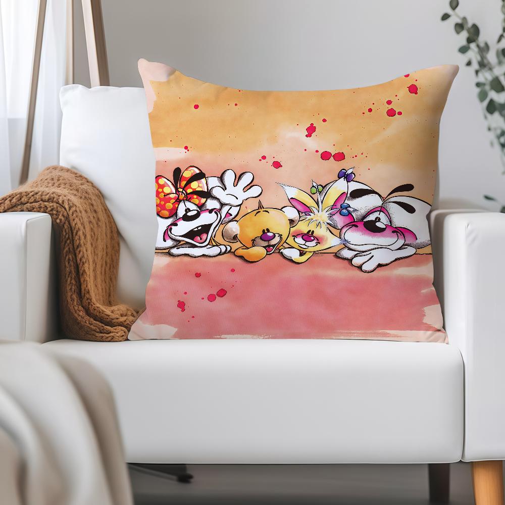 

Cartoon D-Diddl Rat Pillow Case Applicable Space For Guest Rooms Interiors Cars Office House Decoration 12x12Inch