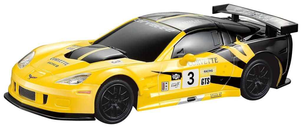 Doyusha 2.4GHz 1/24 Scale Cadillac Corvette C6.R Yellow/Black Electric Radio Control Model No. 866-2417 YB