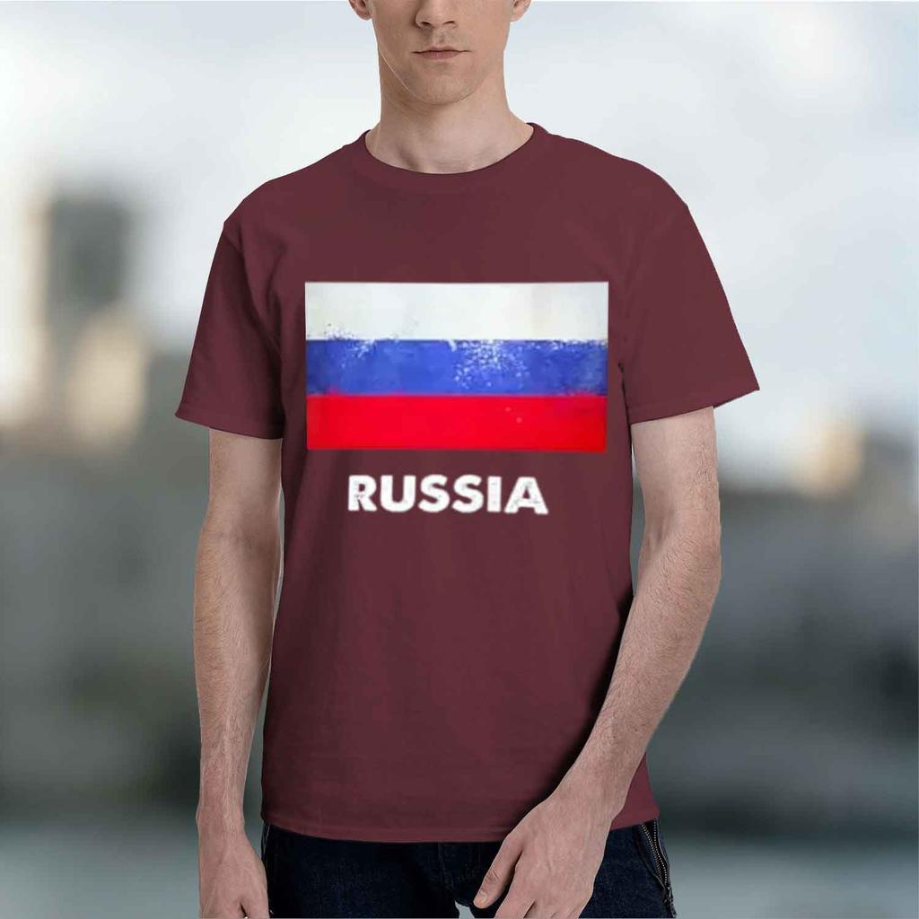 Russia Flag Design Unisexs Tshirt National P Pattern Summer Casual Wear Gift For Unisex And 2026 New Model Shortsleeve Crewneck Tsh