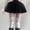 Japanese Fashion Autumn Winter Women Stockings Solid Color Thigh High Socks Lolita Lacework Knee High Socks Thigh High Stockings