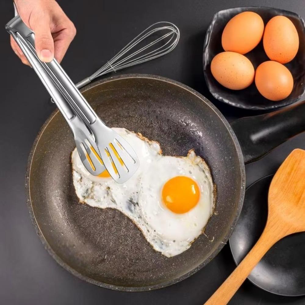 Protiskluzová bufetová kleště na gril z nerezové oceli, klip na chléb, na dezerty, saláty, grilování