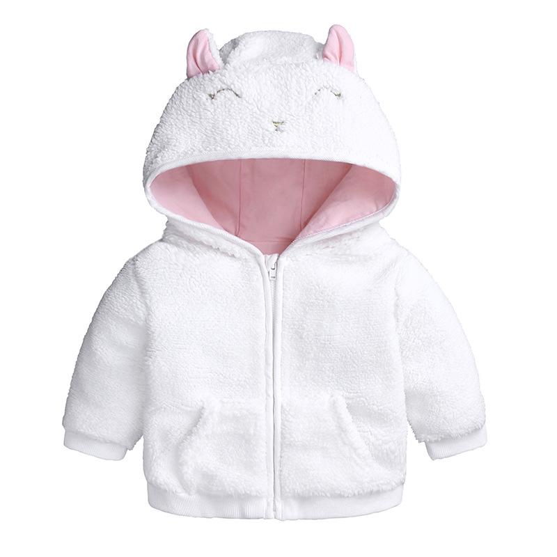 

Boys and Girls Winter Outerwear: Outdoor Cotton Coat & Fluffy Sweater - Popular INS Style 6-9 months белый