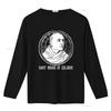 Black White Line Art Saint Bruno Of Cologne Catholic Religious Print Casual T Shirt Vintage Washed Designer Clothes Stretched