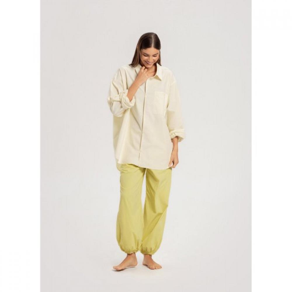 Budhi Mudra Diagonale Jogginghose  Gedämpftes Limettengrün  B61003apl44 G48