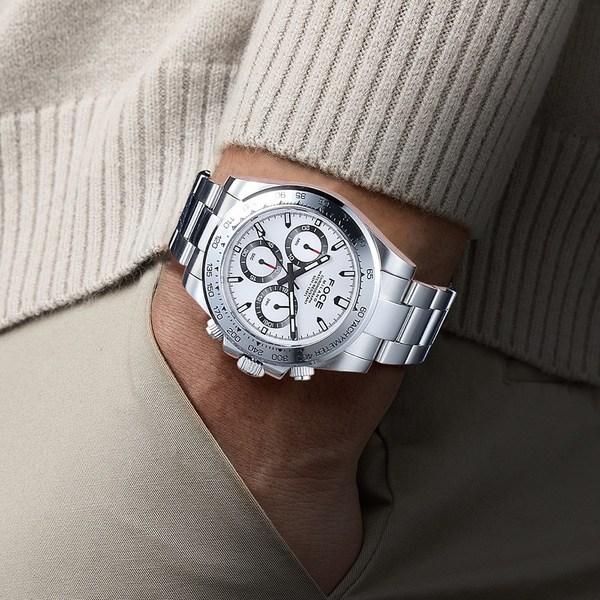 Poce Milano Men's Chronograph Metal Watch 41mm FM7608 + Tool Set,Korean popular watches