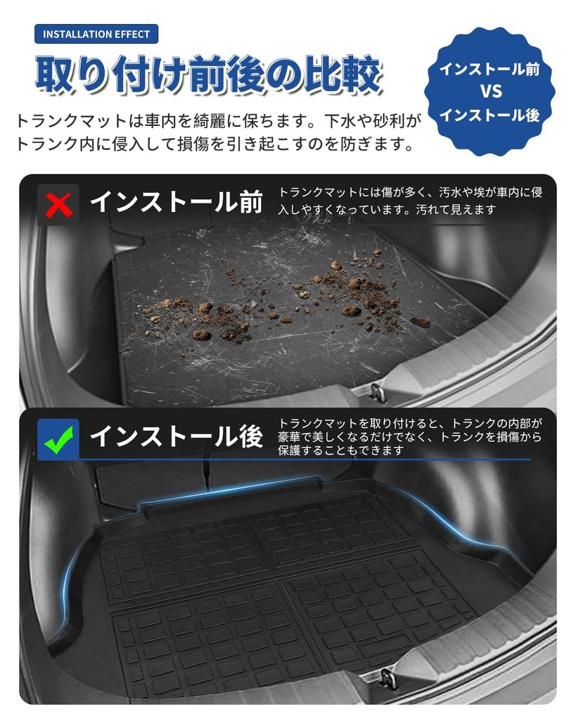 Toyota Corolla Cross 2WD 3D Trunk Mat for Corolla Cross Luggage Cargo TPE Replacement for Current OEM Vehicles Compatible with 4WD Vehicles from