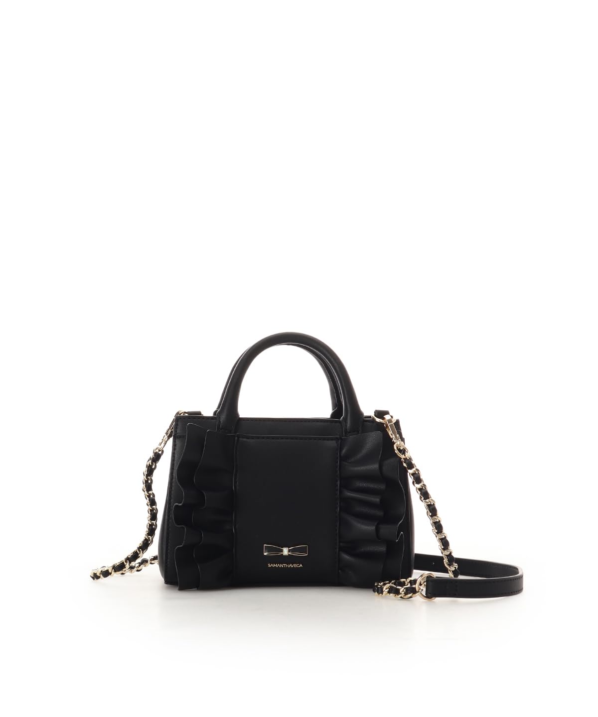 Frill Ribbon Shoulder Bag чёрный