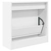 Vidaxl Shoe Cabinet, White, 60X21X57 Cm, Wood-Based Material