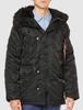 ALPHA INDUSTRIES INC N-3B Tight Fit Outerwear Jacket 20094 Black/Black L