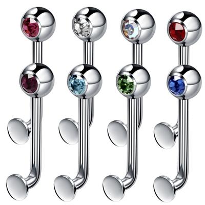 1 Pieza Acero Moda Anillo de Acero Inoxidable Barra Vertical Genital Joyería para Piercing Corporal Regalo