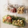 1 Pcs Kitchen Garlic Ginger And Onion Transparent Storage Basket Wall-Hanging Small Wall-Mounted Storage Box Storage Rack