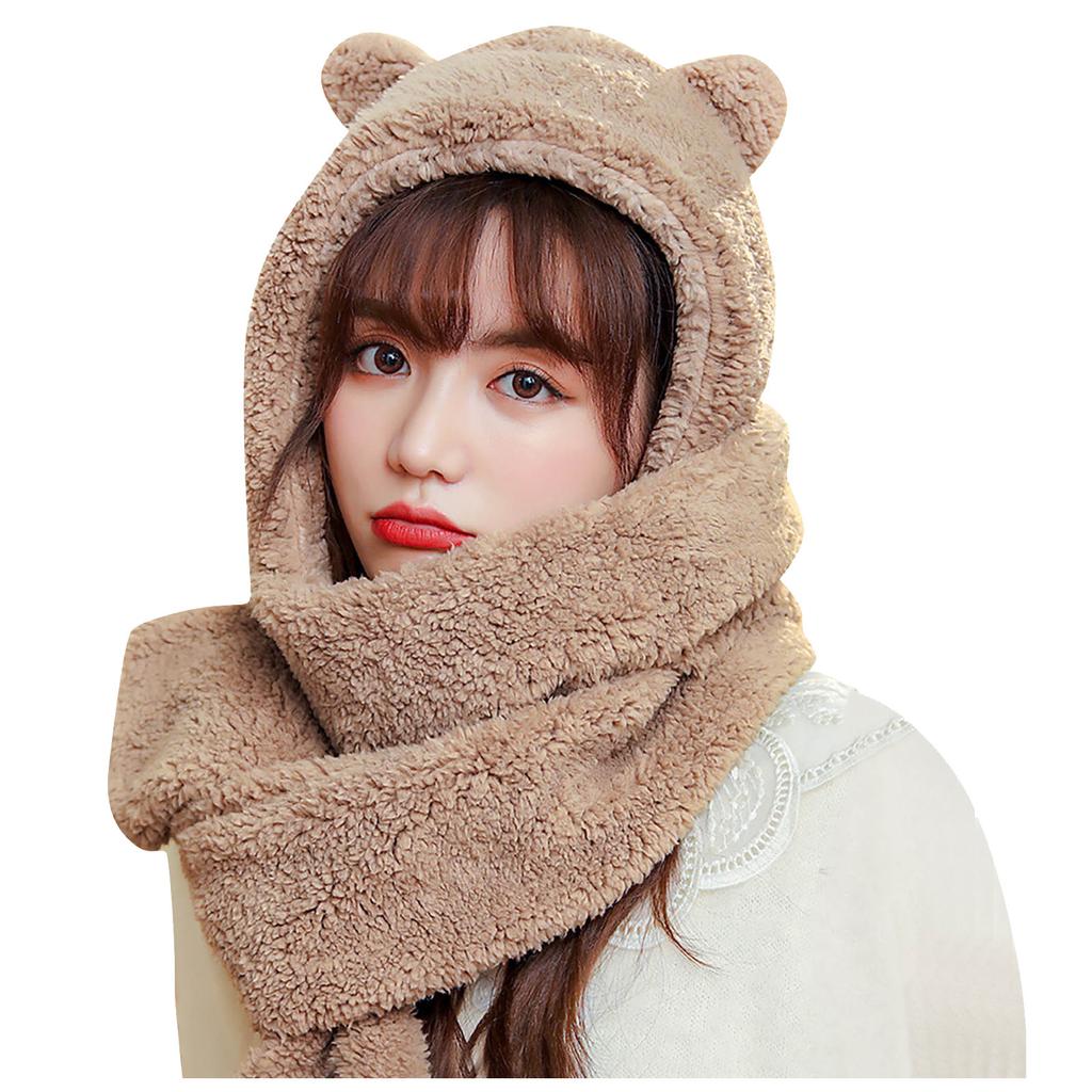 Herbst und Winter Bärenmütze Schal Reiten in einem schönen dreiteiligen Kaschmirschal warme Mütze Kinder