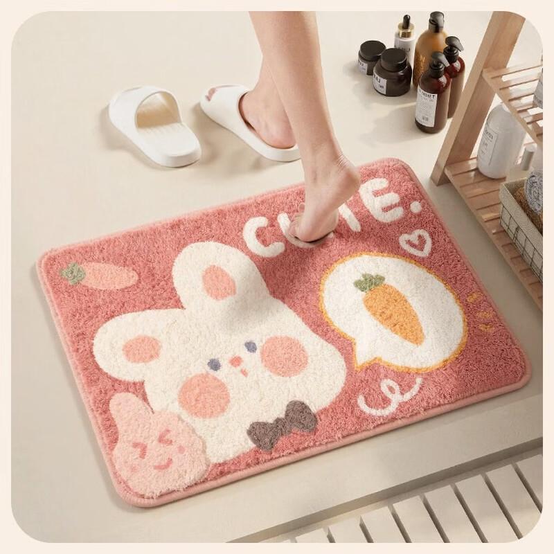 Imitation cashmere bathroom floor mat toilet toilet toilet door  absorbent foot mat household quick-drying carpet