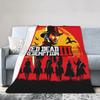 RDR Video Game Flannel Blanket Winter Warm Throw for Kids Living Room Comfortable Bedspread Sofa Bed Cover