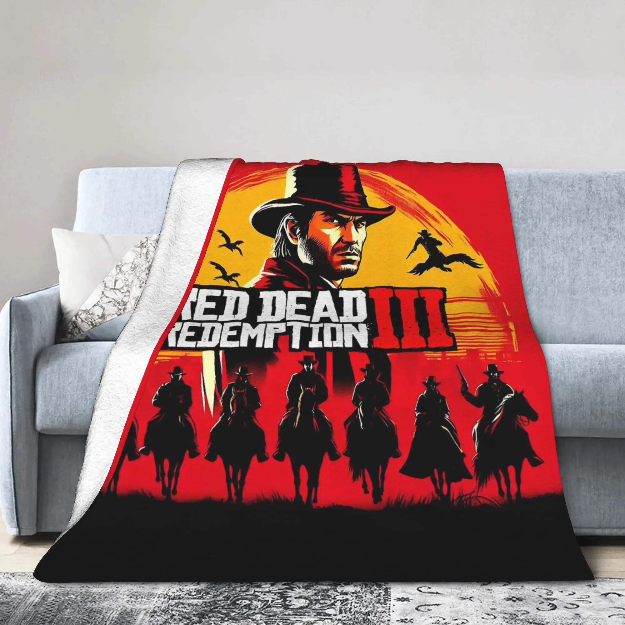 

RDR Video Game Inspired Soft Warm Blanket for Bedding Throws Home Decor Perfect for Autumn Kids and Fashionable Bedspread Use 40x50in