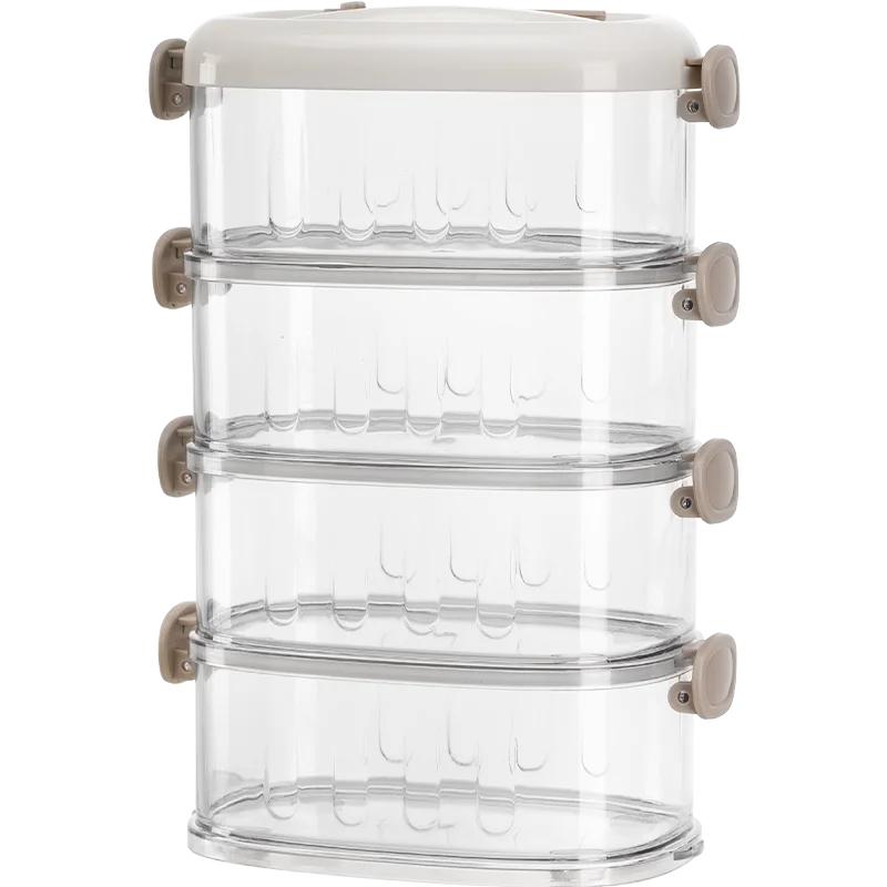 

4-5 слоев Пластиковые контейнеры для хранения специй Контейнеры для специй и приправ с сушеным перцем чили Контейнеры для хранения Домашние герметичные банки для кухни