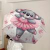 1pc Koala Ballerina In Pink Tutu Umbrella with Plastic Handle,Suitable for All Seasons Home Travel Outdoor UmbrellaDD067