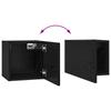 TV Cabinet Set 8 pcs Black Oak Effect Particleboard