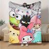 1pc Sanrio Cute Characters Home Decor Flannel Blanket: Perfect Gift for Bedroom, Living Room, Travel, Camping, Car, Beach, Office Nap, Ideal Sofa Blan