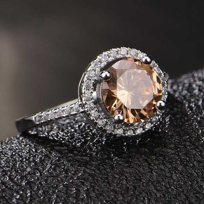 

SACE GEMS классическое кольцо из медного сплава с цирконом женские ювелирные изделия свадебный подарок для вечеринки открытый OPEN шампанского