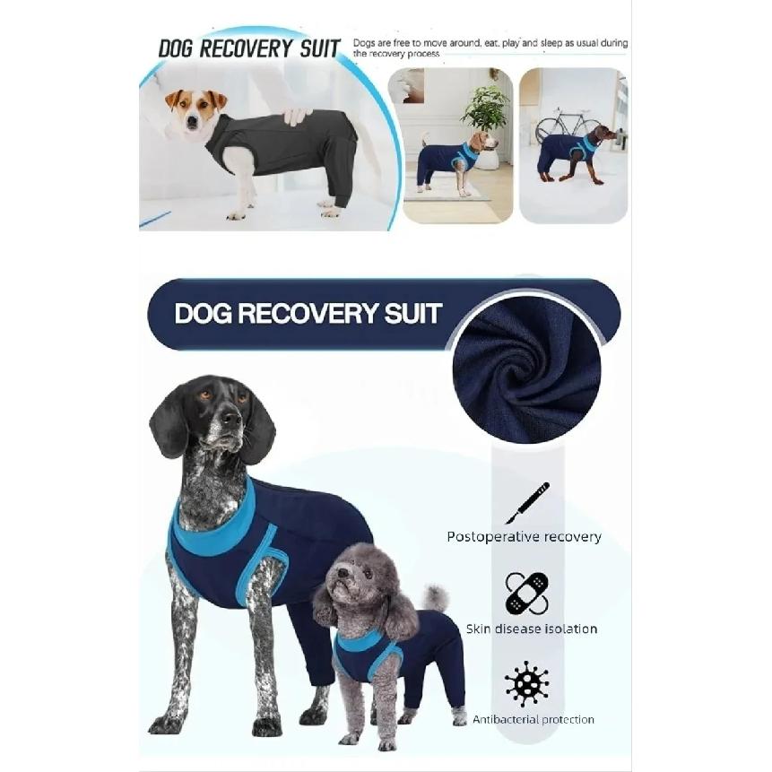 Dog Post Op Suit Comfy Female Male Dogs Spay Neuter Suit Wound Protector, Hind Leg Dog Recovery Surgery Sleeve Pet Medical Shirt