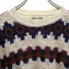 NEW ERA 80s Old USA made Border Pattern Long sleeve sweater L Men's Used