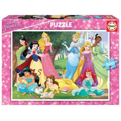 Puzzle Disney princezny 500 dílků - značka Educa - s motivem kreslených filmů a komiksů